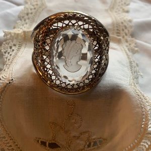 Crystal cameo bracelet,vintage